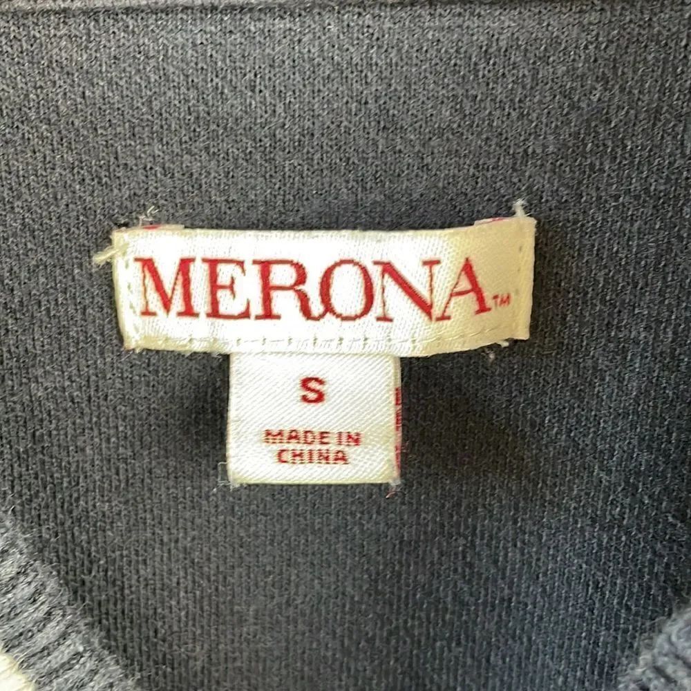 Merona Blue Full Zip Jacket Size S EUC - Picture 5 of 6